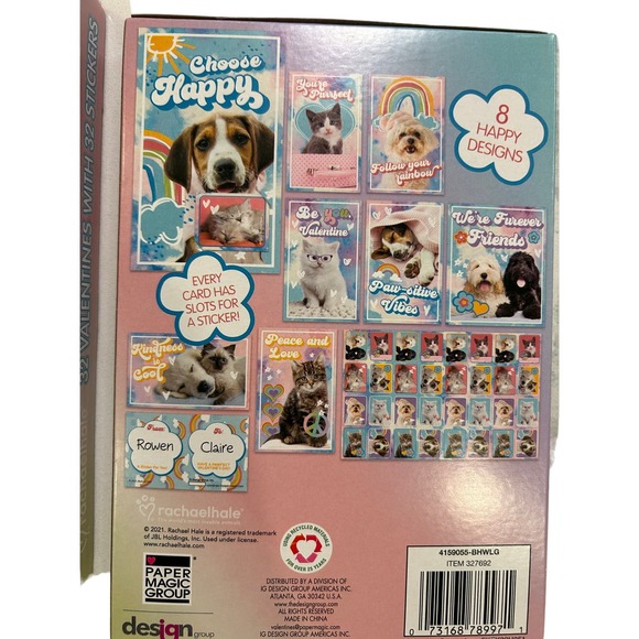 Studio 2/14 Valentines Cards Kids 2 packs of 32 New - Picture 4 of 5